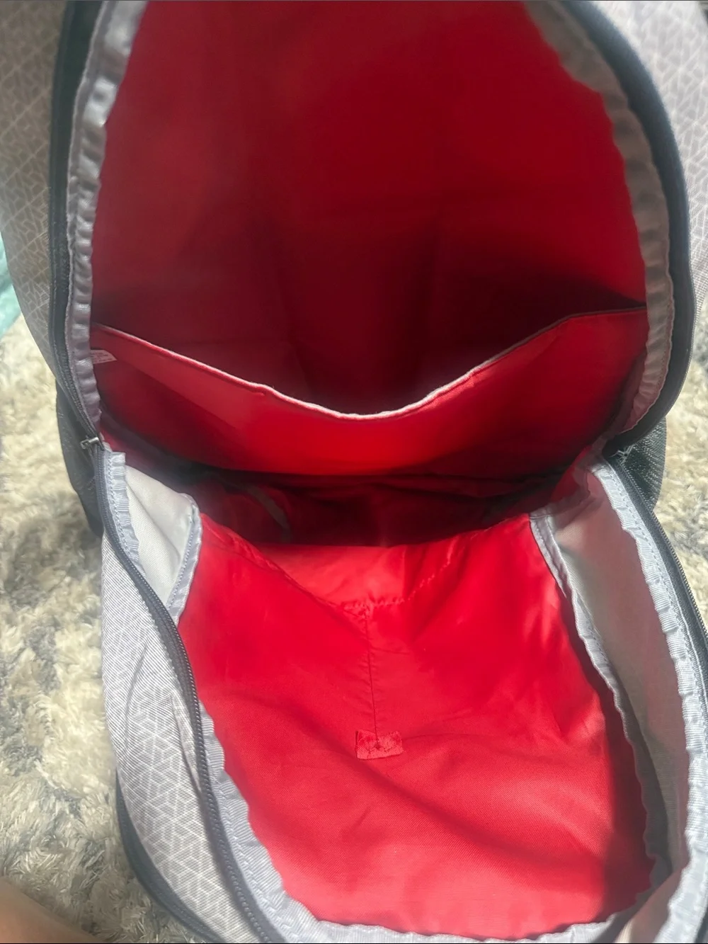 Under Armour Gray Backpack with Red Logo